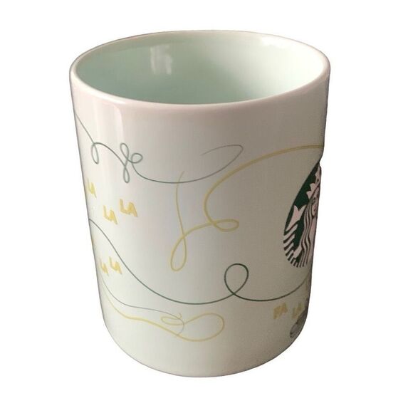 Pre Owned Starbucks 2020 Mint Green Holiday Fa La La La La Mug Cup 11 Oz X-Mas - Picture 6 of 12
